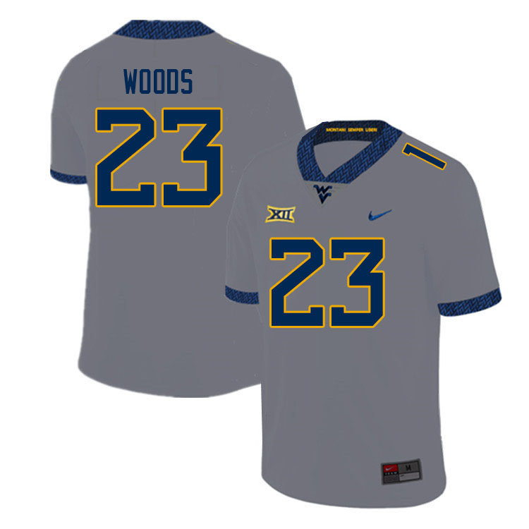 Men #23 Charles Woods West Virginia Mountaineers College Football Jerseys Sale-Gray - Click Image to Close